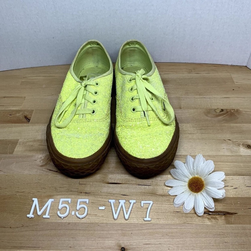 Vans Neon Yellow Ice Cream Glitter - Women's Size 7